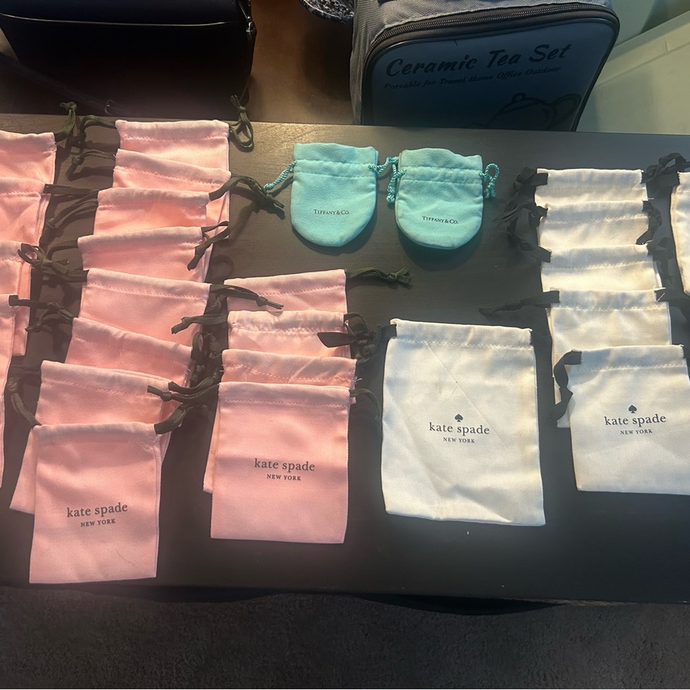 Kate Spade Pink and White Dust Bags Collection